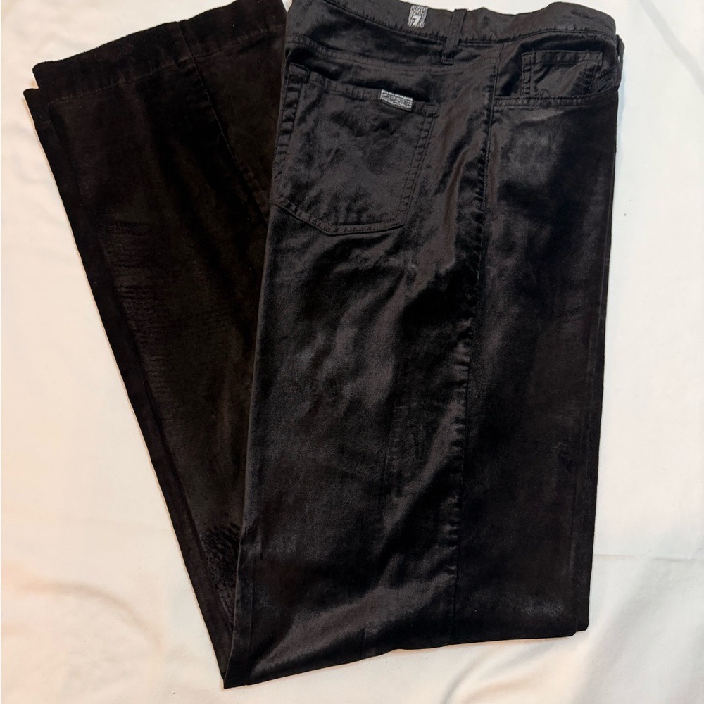 7 For All Mankind Black Velvet High Rise Jeans - Size 30 - Pristine.